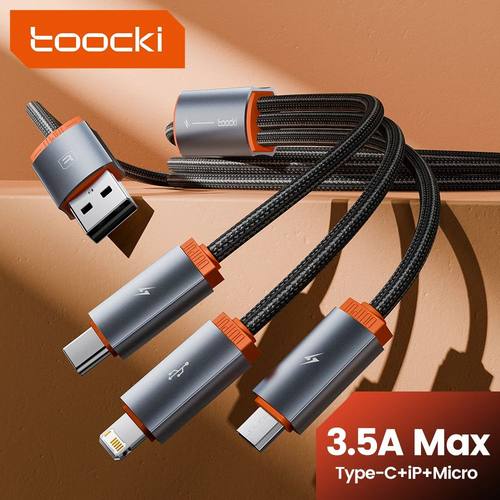 3In1 USB Cable Data Wire Micro USB Type C Lighting Charging Cable for iPhone Samsung Huawei OPPO One