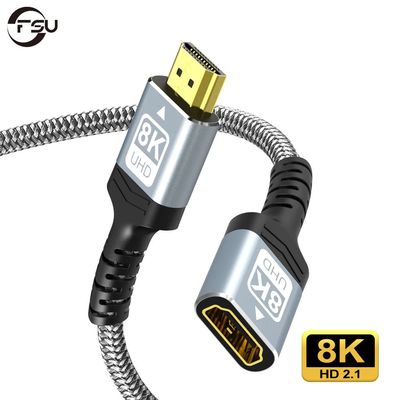 FSU 8K HDMI-compatible Extender cable,Male to Female Adapter,4K@120Hz 8K@60Hz 2.1 48Gbps,Compatible