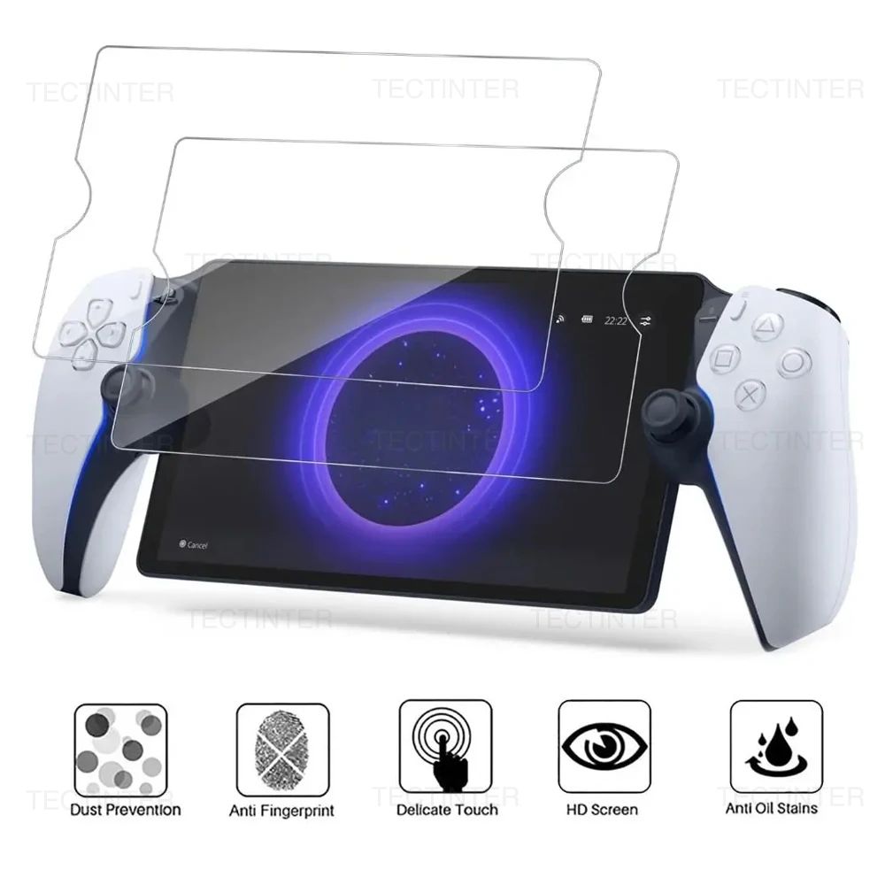 2 Pack Screen Protector Protective Film for Sony PlayStation PS5 Portal Handheld Anti-Scratch Temper