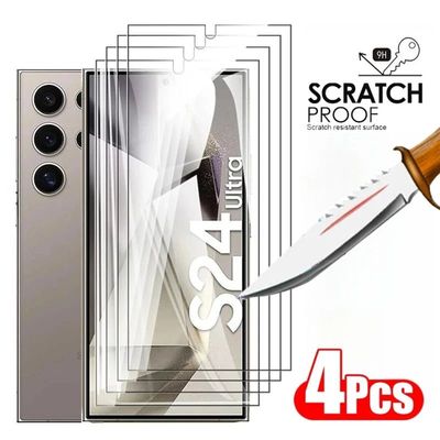 4PCS Tempered Glass for Samsung Galaxy S25 S24 Ultra Plus s24+ Screen Protector Glass Sansung S24ult