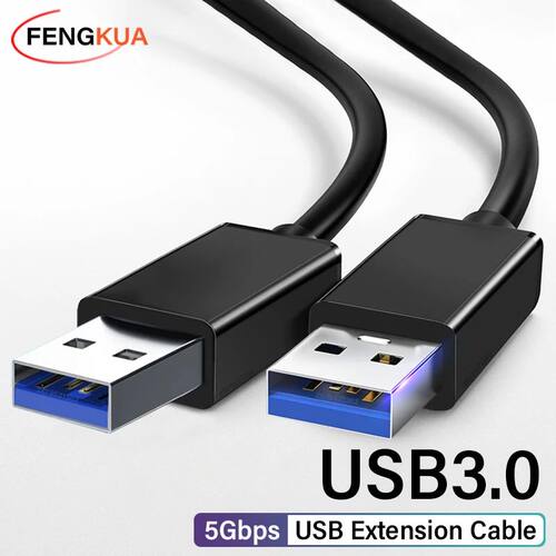 USB 3.0 to USB 3.0 Extension Cable 5Gbps USB A Male to Male Quick Data Transmission For Hard Drive S