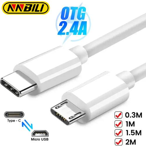 USB Type C to Micro 5V/2.4A Quick Charging 480Mbps Data Tran