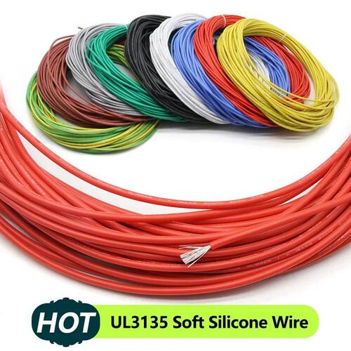 5/10m Silicone Wires UL3135 Electronic Wire 30 28 26 24 22 20 18 16 14 12 10 AWG High Temperature Re