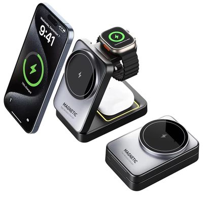 3In1 Magnetic Wireless Charger Stand For Magsafe iPhone 13 1