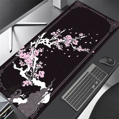 Mouse Pad Japanese Style Larger Mousepad Flower Xxl Gaming K