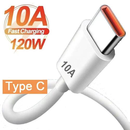 120W 10A USB Type C Cable Super Quick Charing Line for iPhone 15 POCO Samsung Huawei Honor Quick Cha