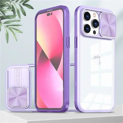 Slide Camera Lens Protection Phone Case For iPhone16 15 14 1
