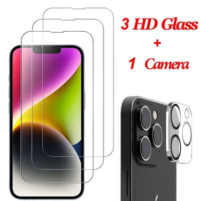 HD Tempered Glass For iPhone 16 15 14 13 Pro Max Screen Protector For iPhone 11 12 Pro Camera Film i