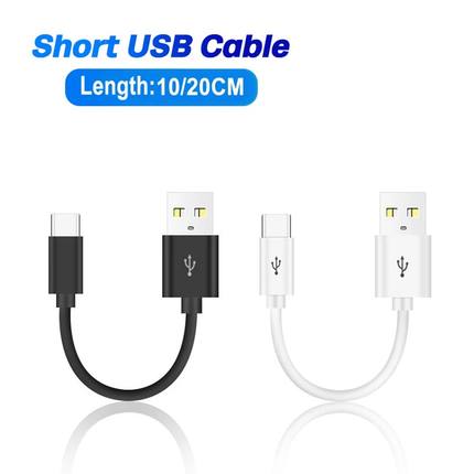 Type C Micro USB Cable 10/20cm Short Quick Charging For Samsung Huawei Android Phone Sync Data Cord