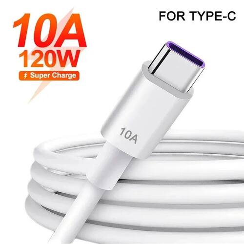 10A USB A to USB C Cable 120W Quick Charging Data Transfer Data Cord Wire For iPhone 15 Samsung Andr