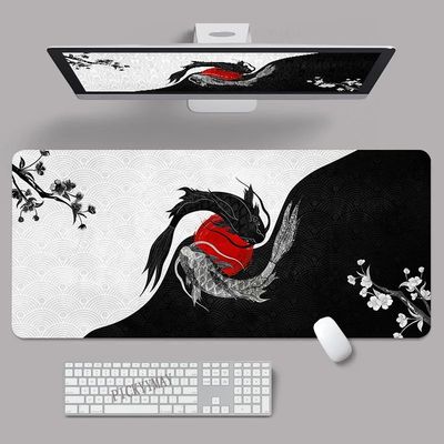 Fish Taichi Large Mouse Pad 100x50cm Big Computer Mousepads