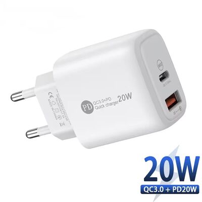 PD 20W Quick Charging Phone Charger USB Mobile Phone Power Adapter For iPhone Huawei Samsung Type C