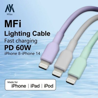 3A PD 60W USB Cable For iPhone 14 13 12 Pro Max X XR 0.3m Quick Charging Data Cord Type C to Lightin