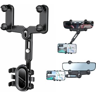 Car Phone Holder Rearview Mirror Phone Holder Adjustable Nav