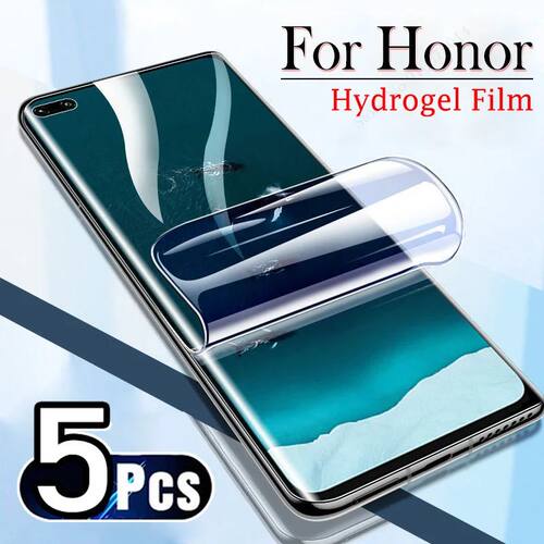 5PCS For Honor 70 90 50 200 Pro Full Cover Hydrogel Film Screen Protector For Honor X9B X8b X9C X9A
