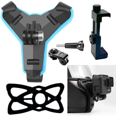 Motorcycle Helmet Phone Stand Mount Holder For GoPro Hero 12