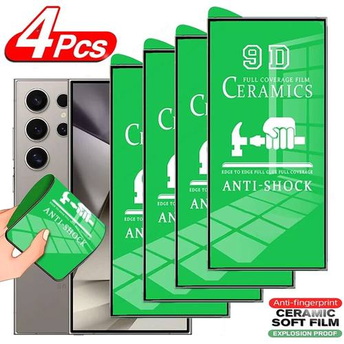 4pcs Ceramic Film Screen Protector For Samsung Galaxy S24 Ultra S23 S22 S21 Plus S20 FE Note 20 Ultr