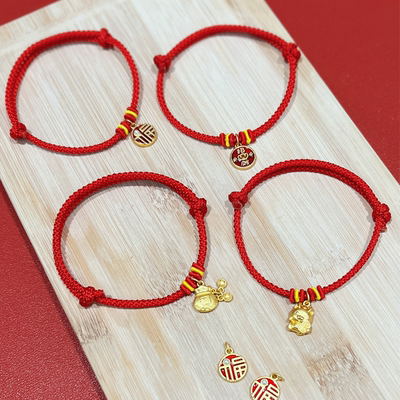 猫咪项圈项链脖子新年福袋卡通龙挂饰福牌宠物小型犬国风手工编织