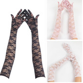 套新娘婚纱手臂套夏季 长款 透气防晒袖 性感五指薄款 蕾丝手套女时尚