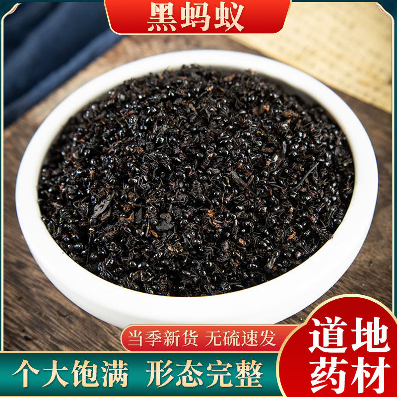 蚂蚁中药材黑蚂蚁500g克野生大黑蚂蚁干可泡酒长白山山蚁正品新货