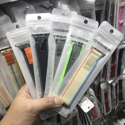 适用s9表带iwatch野径回环ultra2表带se苹果高山男女s8运动尼龙s7