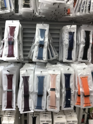 适用华强北苹果appleiwatch8Ultra折叠磁吸硅胶表带iwatch76543se