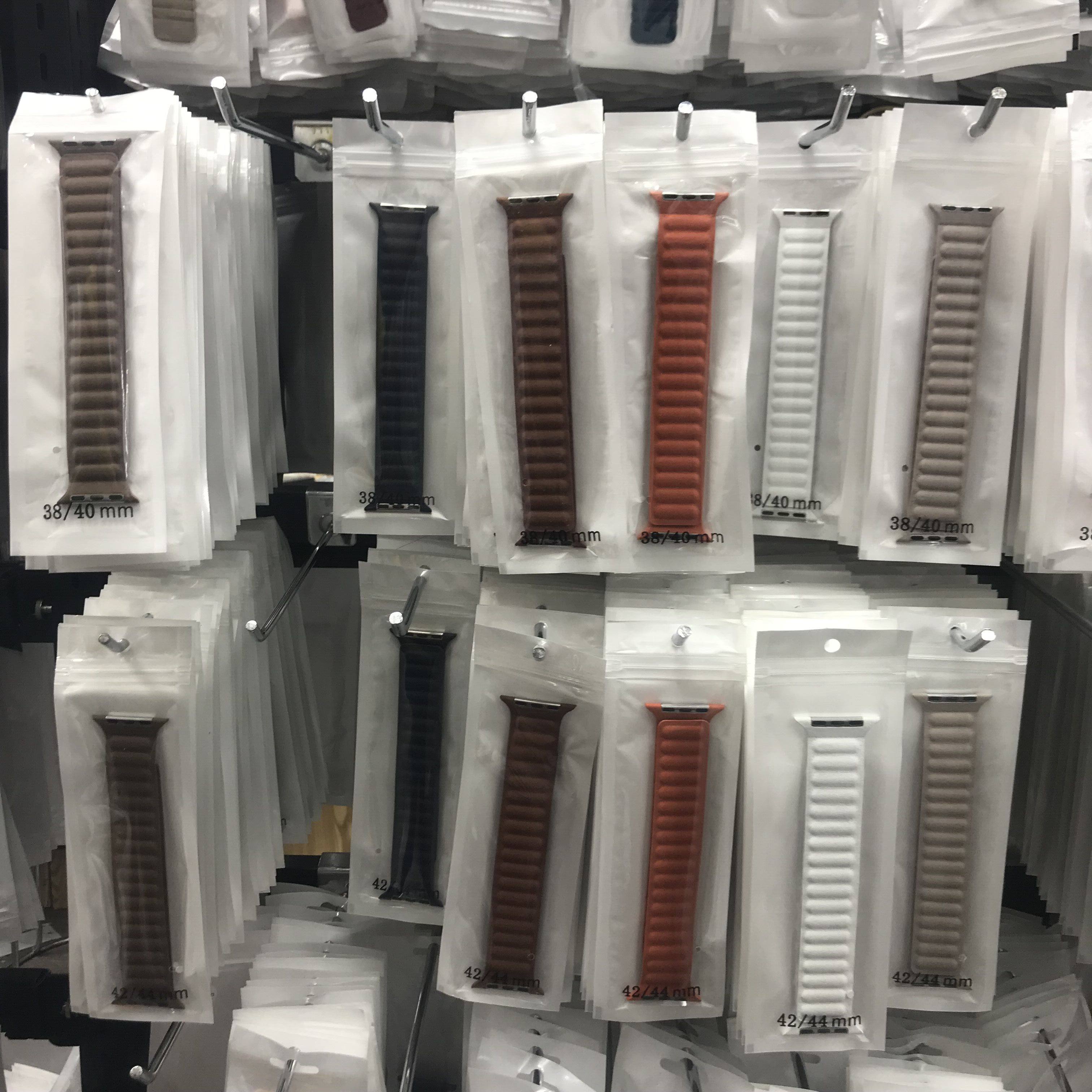 适用华强北apple watch苹果手表带iwatchs10皮质磁吸SE通用DT系列