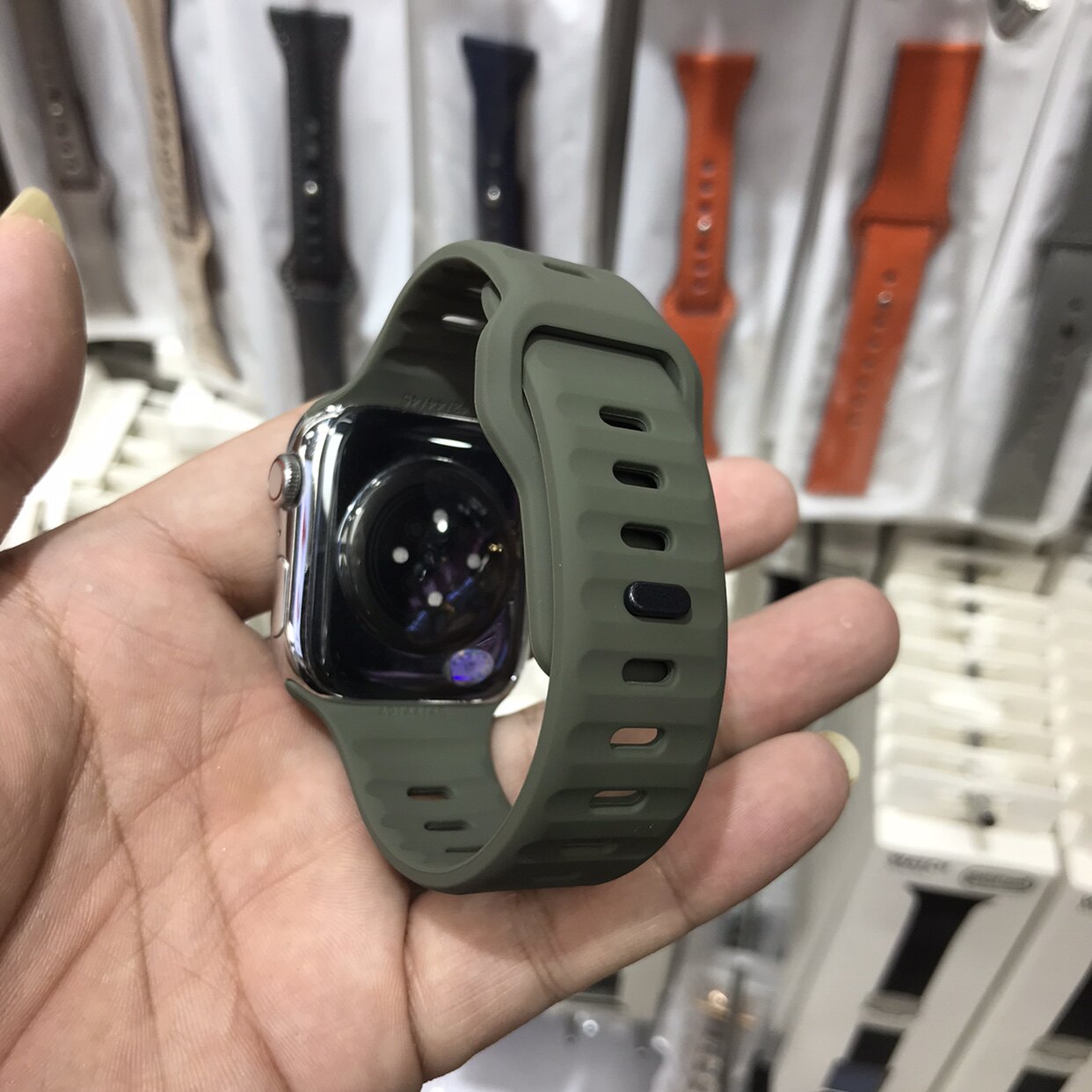 SUITABLE FOR APPLEIWATCH 8ULTRA SPORTS SILICONE STRAP IWATCHS76543SE HUAQIANGBEI WATCH STRAP
