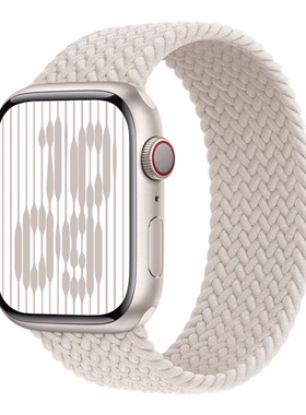 适用学生applewatch华强北s10ultra苹果s9s8s76543尼龙编织手表带