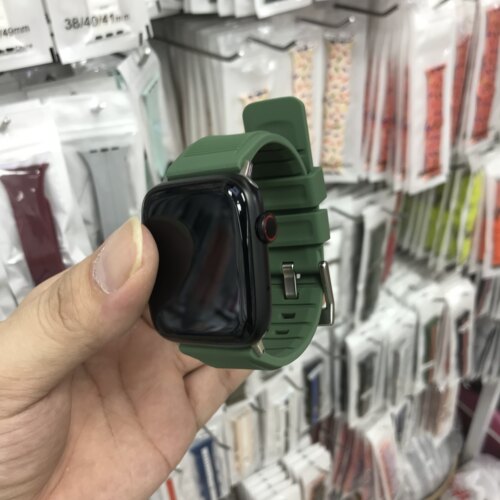 适用appleiwatch 8Ultra运动硅胶手表带iwatchS98765se华强北腕带