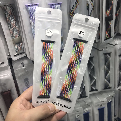 适用applewatch10学生小众男女苹果手表带弹力编织尼龙华强北S987