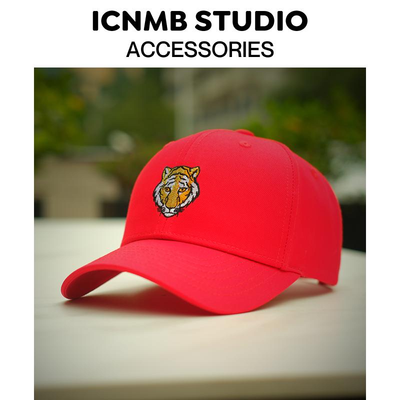 虎头刺绣硬顶鸭舌帽ins潮