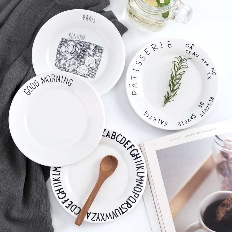 Simple European printing elegant combination of Nordic DIY plate