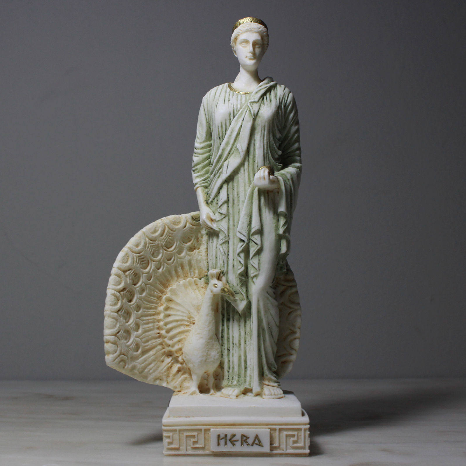 代购希腊罗马女神赫拉朱诺雪花石膏雕像25cm装饰人物摆件欧式