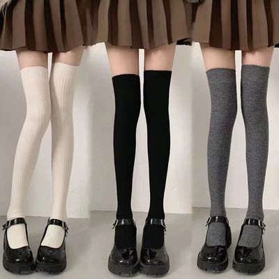 Autumn Winter Women's Stockings Girls Black White JK Lolita