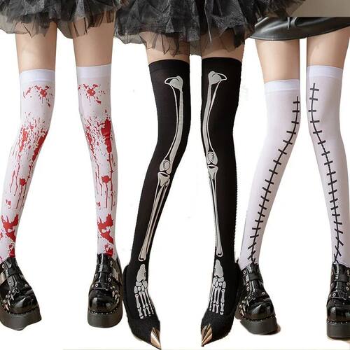 Halloween new stockings JK long stockings bloodstained bone