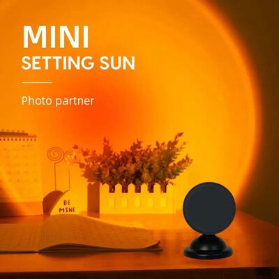 Mini USB Sunset Lamp Led Projector Night Light 16 Colors Swi