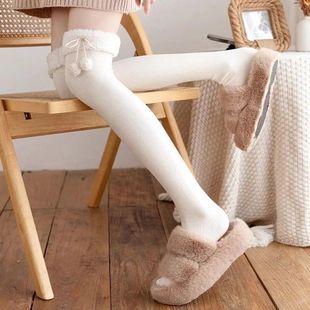 Winter Women Stockings Warm Wool Cashmere Thigh High Sock Ko