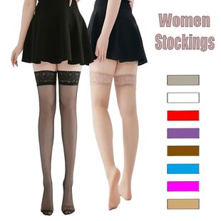 Women Stocking Floral Lace Over Knee Thigh High Socks Female