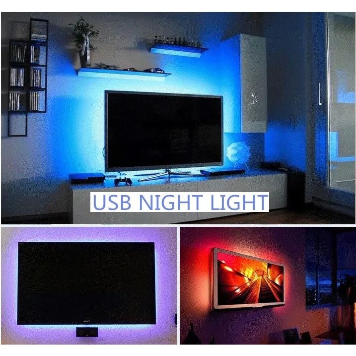 LED Night Light String DC5V With USB Port Cable 50CM 1M 2M 3