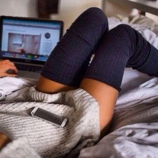 Women's Stockings Gaiters Striped Long Socks Thigh Winter Hi