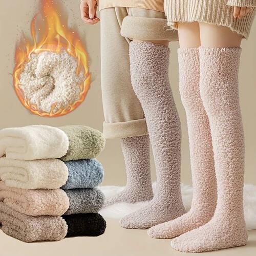 1 Pair Men Thickened Over The Knee Long Socks Breathable War