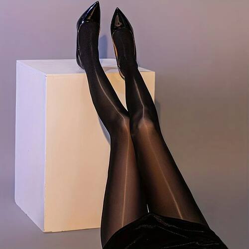 1pc Sexy Horse Oil tight High Elastic Stockings Mask Steel S