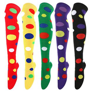 Big Dots Polka Over Stockings Knee Women Long Col Socks High