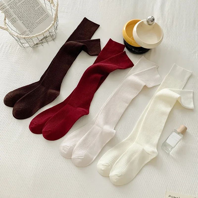 Fashion Women Stockings New Autumn Solid Color Casual Plain