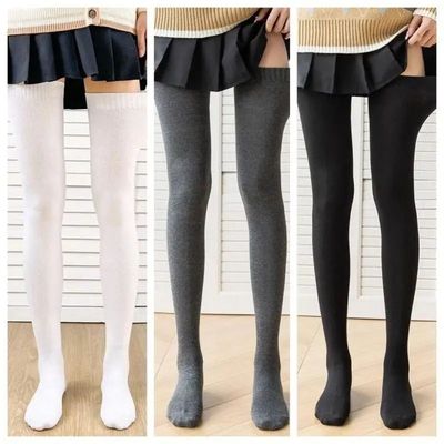 1pair Women Cotton Over Knee High Socks 80cm Lengthened JK L