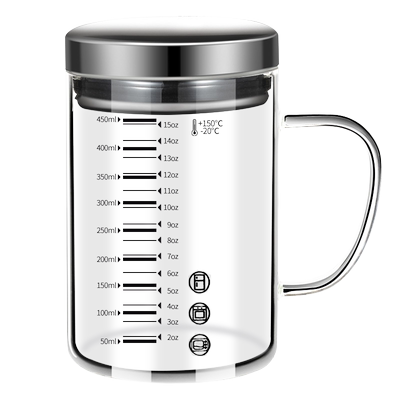 儿童牛奶杯刻度微波炉加热玻璃杯