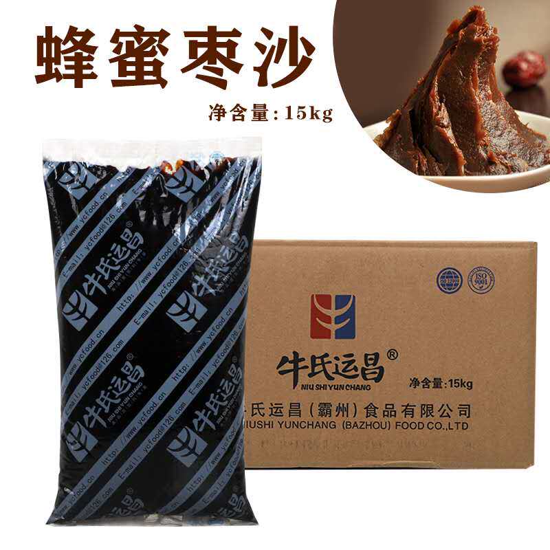 牛氏运昌蜂蜜枣沙5kg 枣糕 蛋糕 面包夹心馅 糕点馅料 烘焙原料