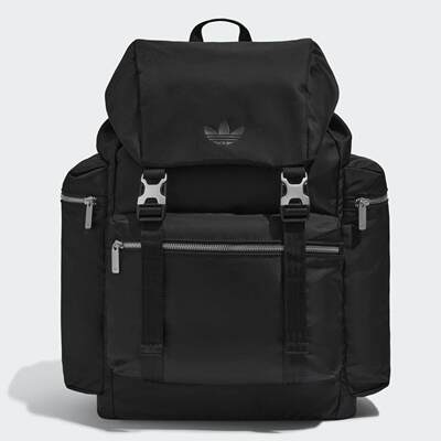 Adidas三叶草经典翻盖潮流户外大容量双肩背包夏季旅行包 KC2748