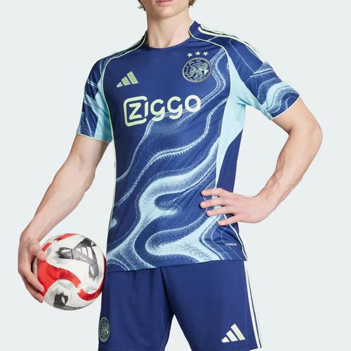 Adidas/阿迪达斯新款男士半袖蓝浅蓝色足球经典短袖球衣 JP1447